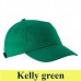KP013 BAHIA - 7 panels cap, tépőzáras baseball sapka kelly green